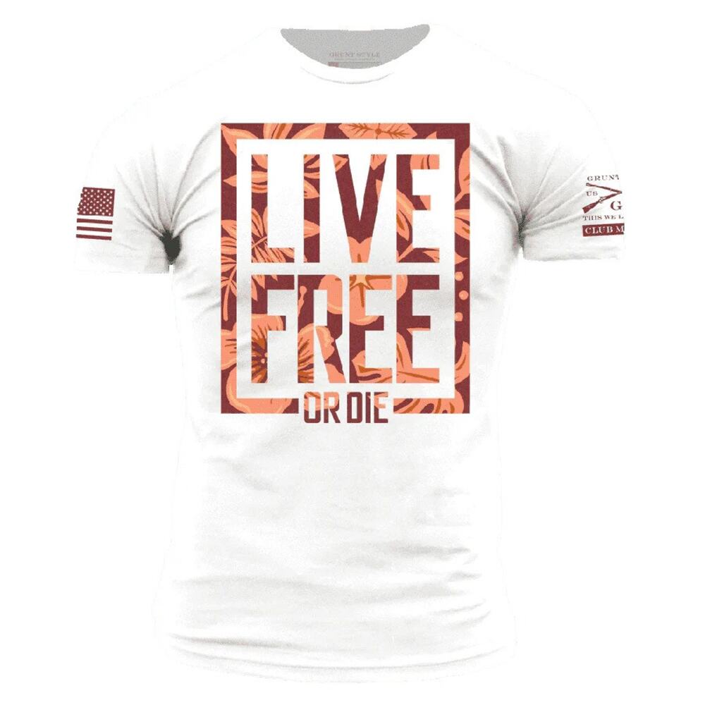 Grunt Style 2024 April Live Free Or Die Mens Club Short Sleeve T-Shirt